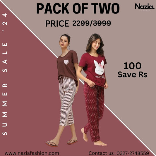 Pack of Two Printed Night Suit Set 10