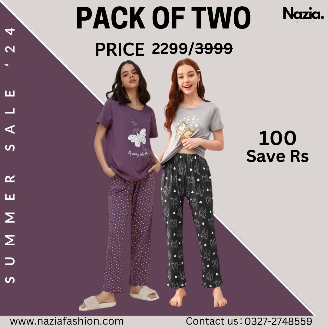 Pack of Two Printed Night Suit Set 2