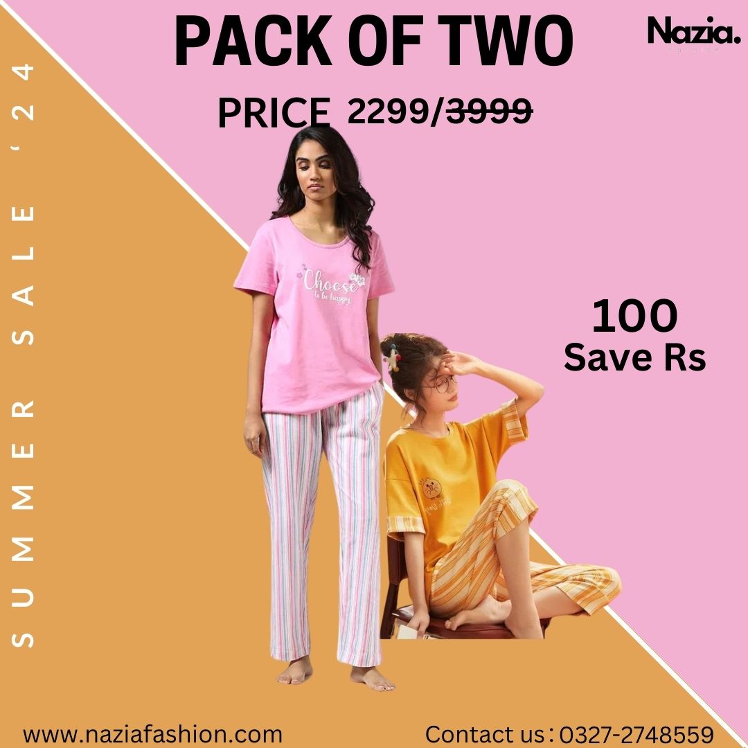 Pack of Two Printed Night Suit Set 4