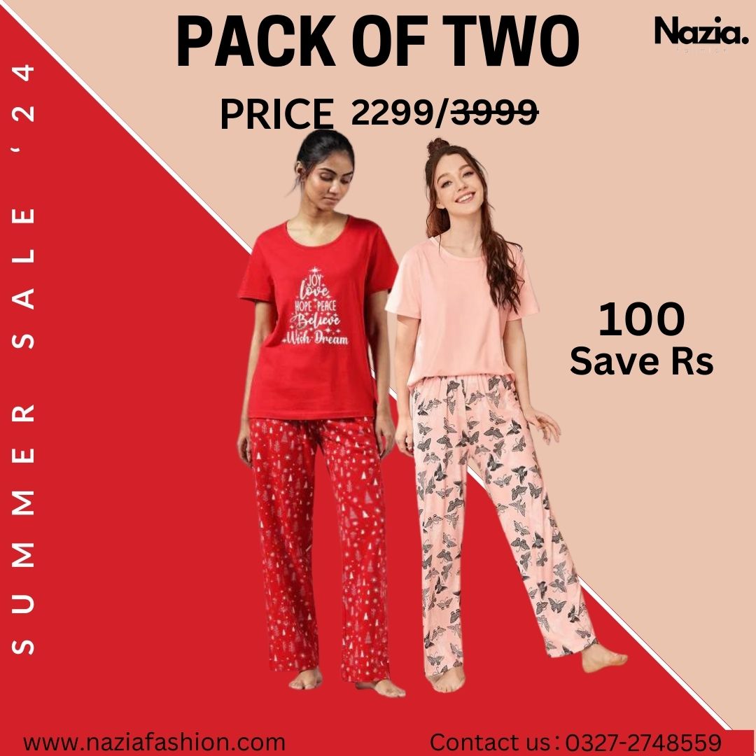 Pack of Two Printed Night Suit Set 5