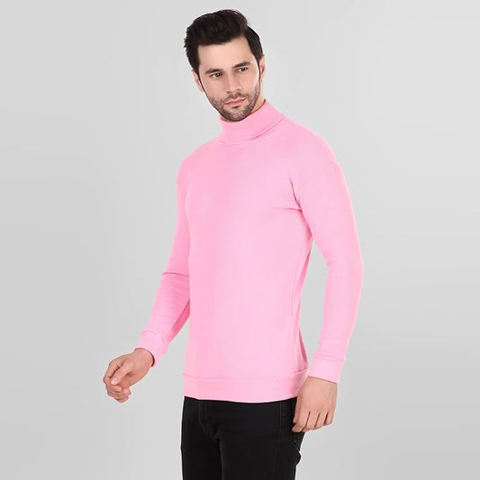 Pink High Neck for Men's