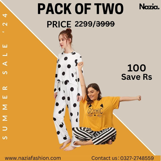 Pack of Two Printed Night Suit Set 7