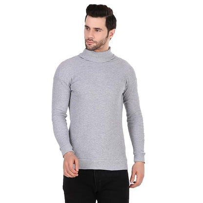 Grey High Neck for Men's