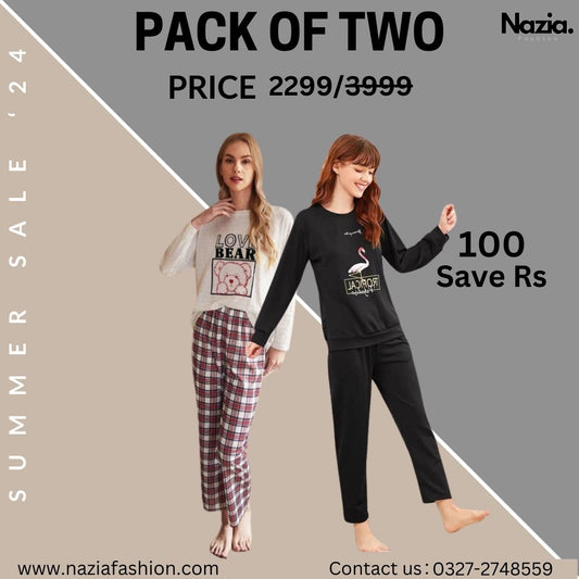 Pack of Two Printed Night Suit Set 9