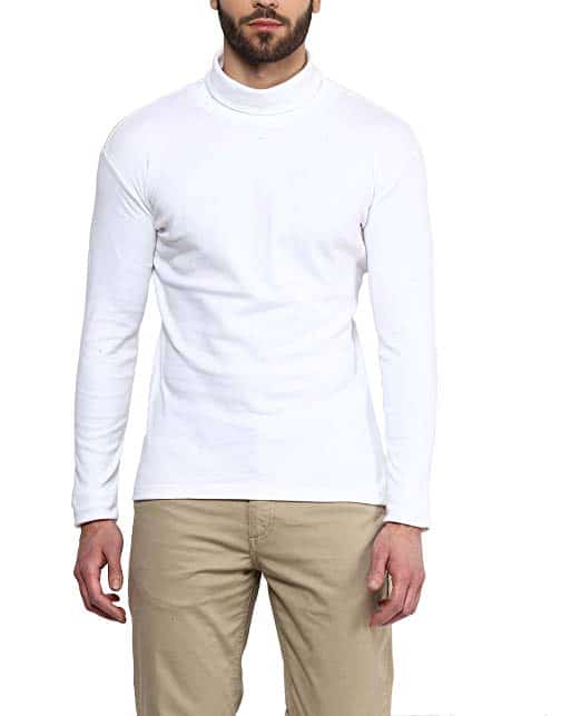 White High Neck for Men's